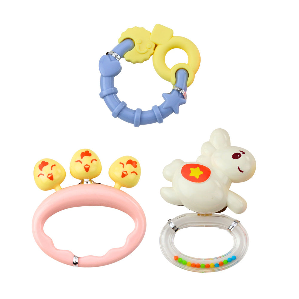 Barškučių ir kramtukų rinkinys vaikams 7 vnt.