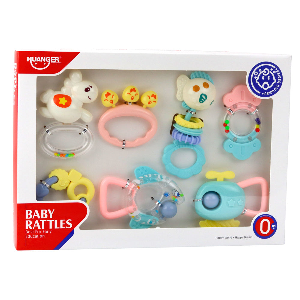 Barškučių ir kramtukų rinkinys vaikams 7 vnt.