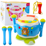 Interaktyvus muzikinis būgnas vaikams, mėlynas