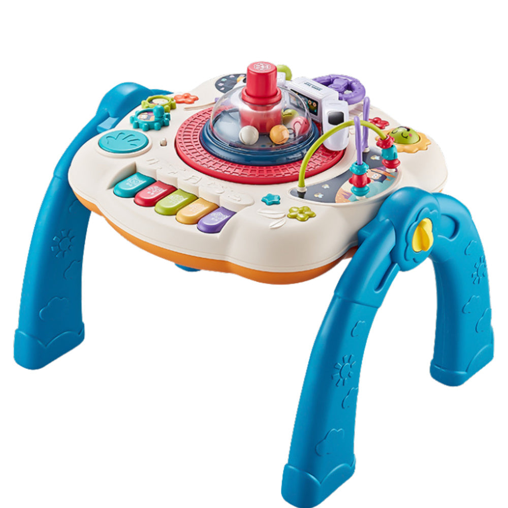 Interaktyvus mokomasis stalas su statybos paviršiumi 2in1, mėlynas