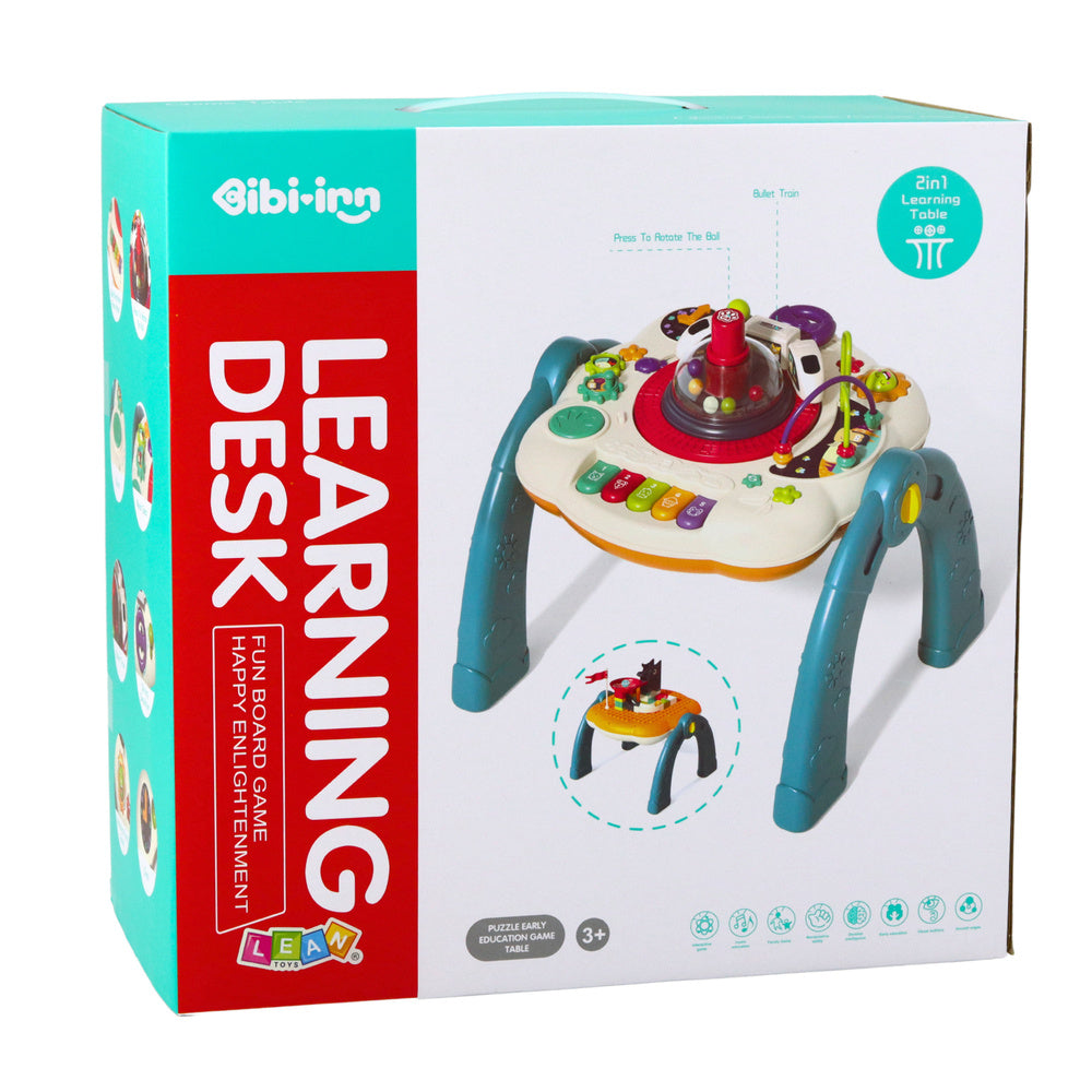 Interaktyvus mokomasis stalas su statybos paviršiumi 2in1, mėlynas