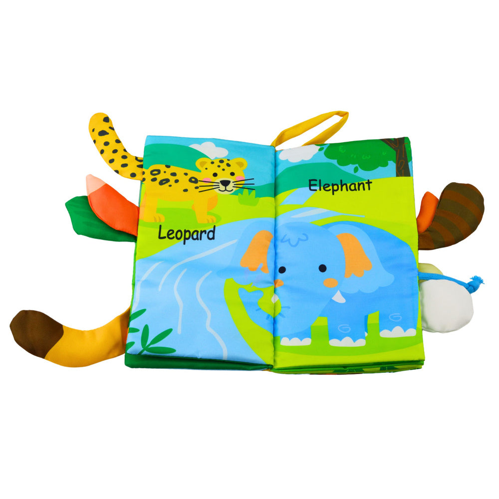 Sensorinė mokomoji knygelė „Gyvūnai“, geltona