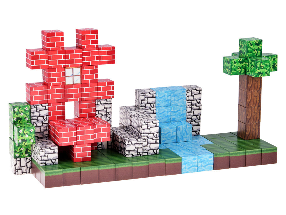 Magnetiniai statybiniai blokai vaikams 144 vnt. PIXEL