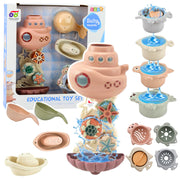 Vonios povandeninių laivų rinkinys su puodeliais 9 el.