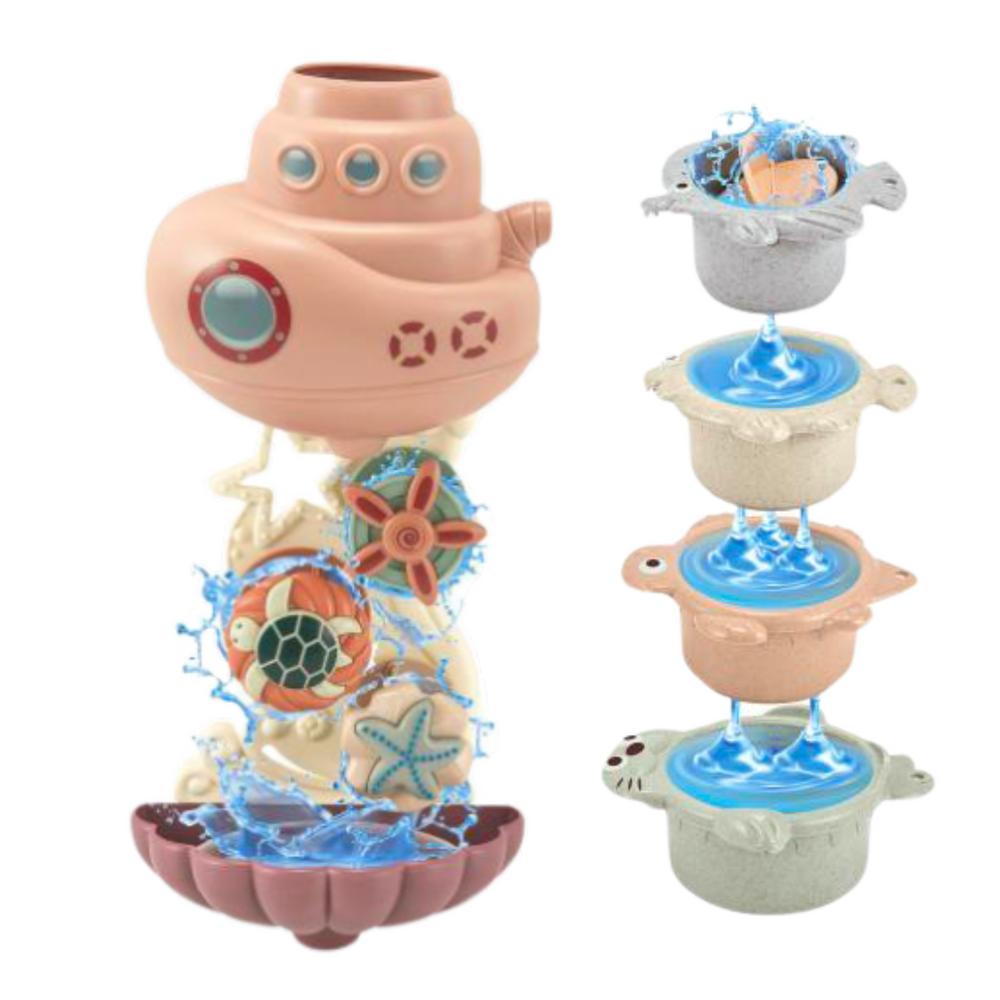 Vonios povandeninių laivų rinkinys su puodeliais 9 el.