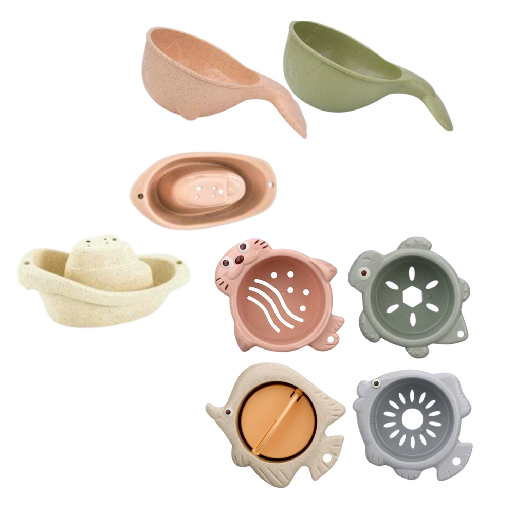 Vonios povandeninių laivų rinkinys su puodeliais 9 el.