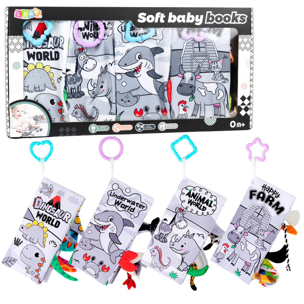 Minkštų sensorinių knygelių rinkinys vaikams