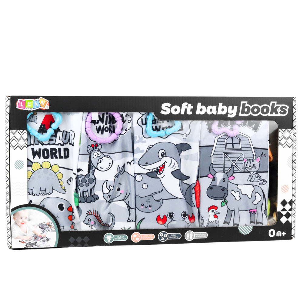 Minkštų sensorinių knygelių rinkinys vaikams