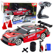 Nuotoliniu būdu valdomas drifto lenktyninis automobilis 30km/h 1:16, raudonas