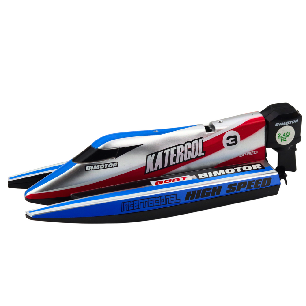 Nuotoliniu būdu valdoma motorinė valtis, 14 cm, mėlyna