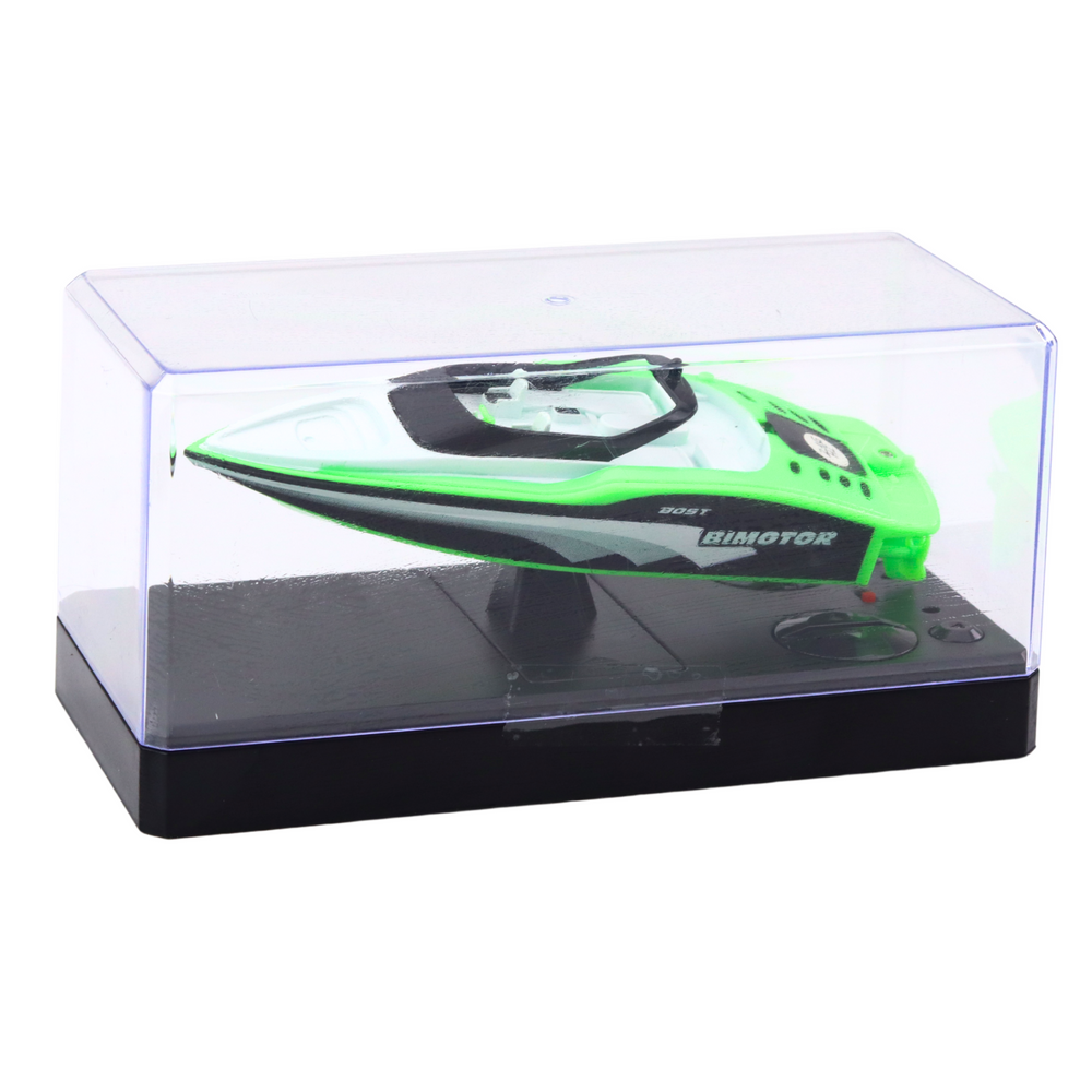 Nuotoliniu būdu valdoma motorinė valtis, 15 cm, žalia