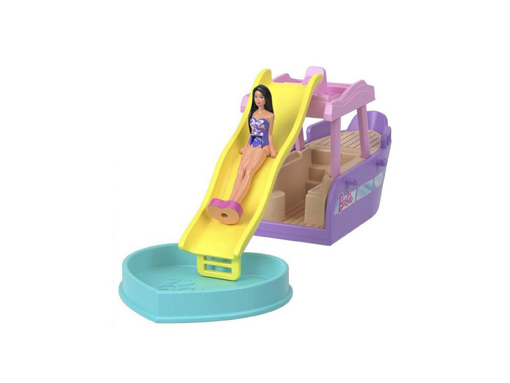 Mattel Mini Barbie Land Vacation Doll + Yacht with Slide ZA6038 B