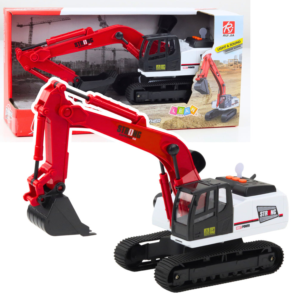 Vikšrinis ekskavatorius su garso ir šviesos efektais 1:14, raudonas