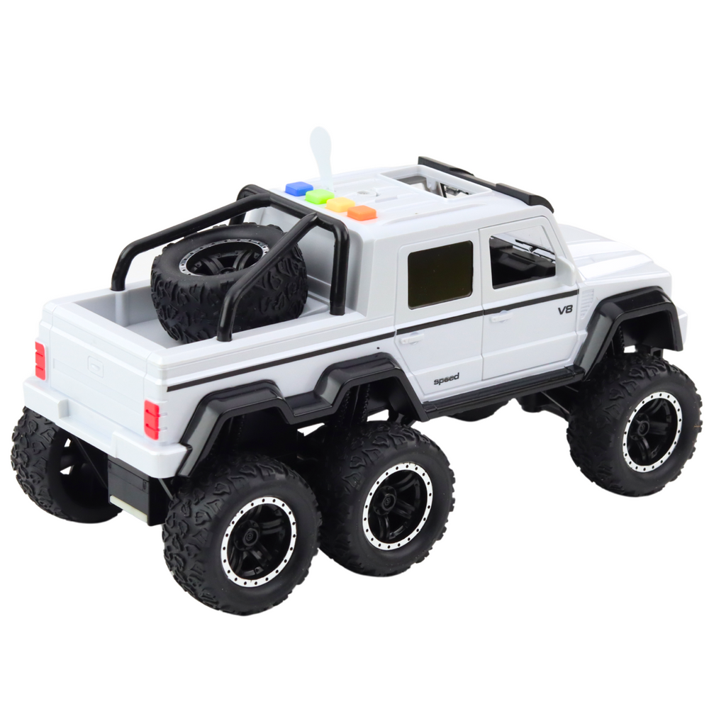 Žaislinis visureigis „Fractal drive6x6“, baltas