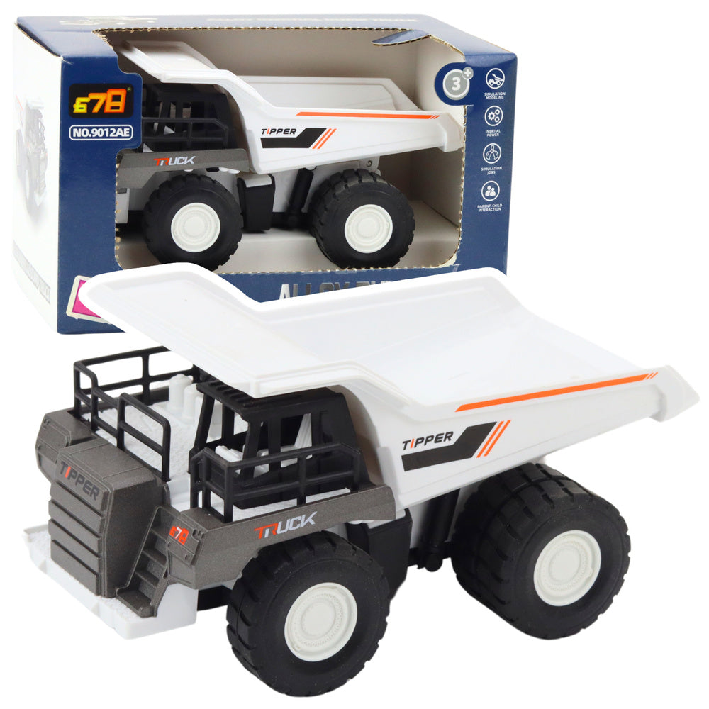 Žaislinis statybinis savivartis, baltas