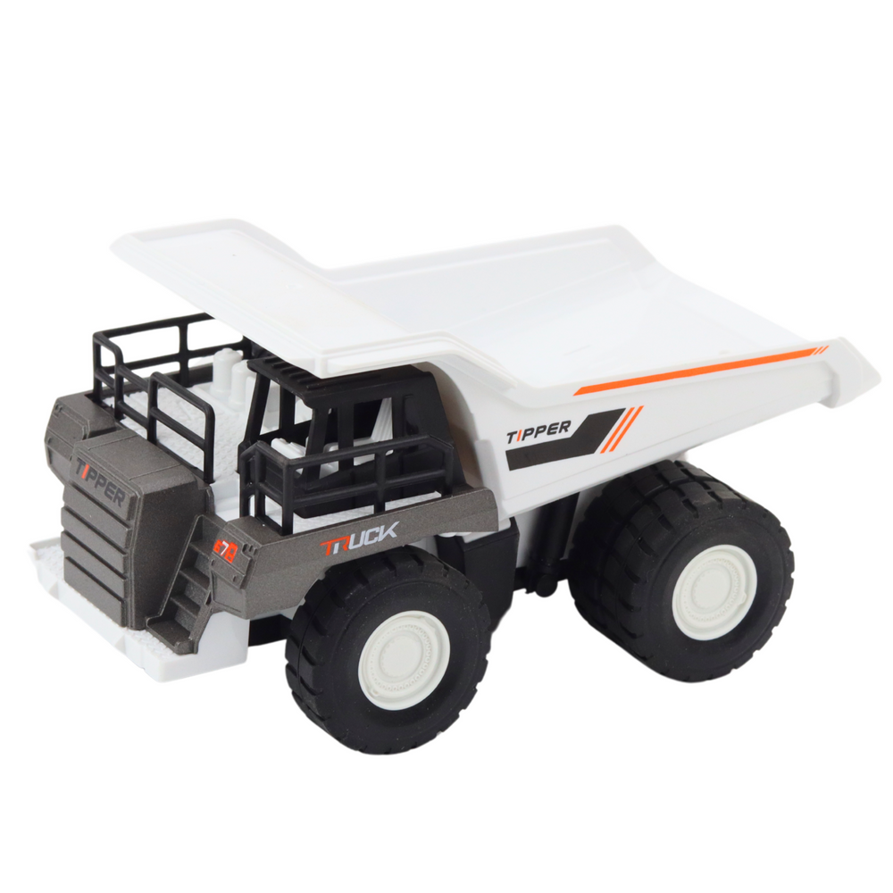 Žaislinis statybinis savivartis, baltas