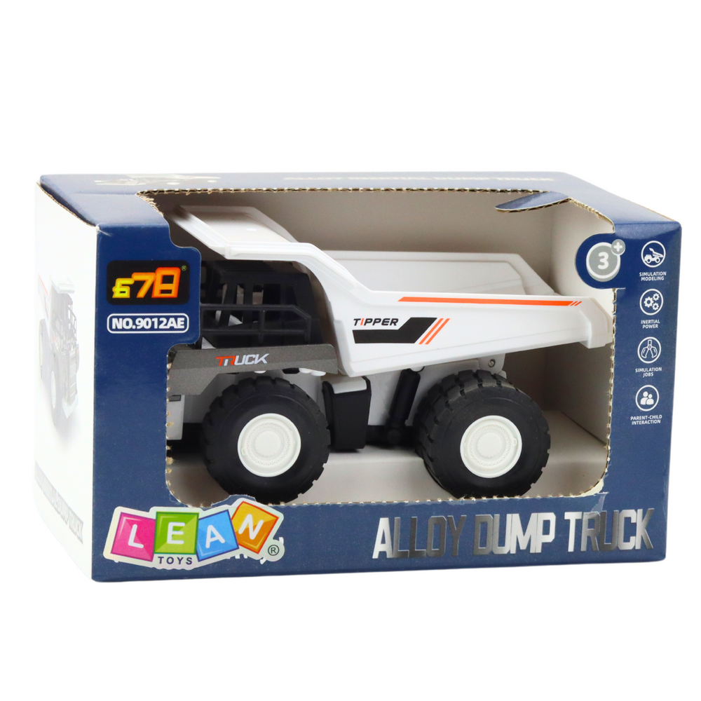 Žaislinis statybinis savivartis, baltas