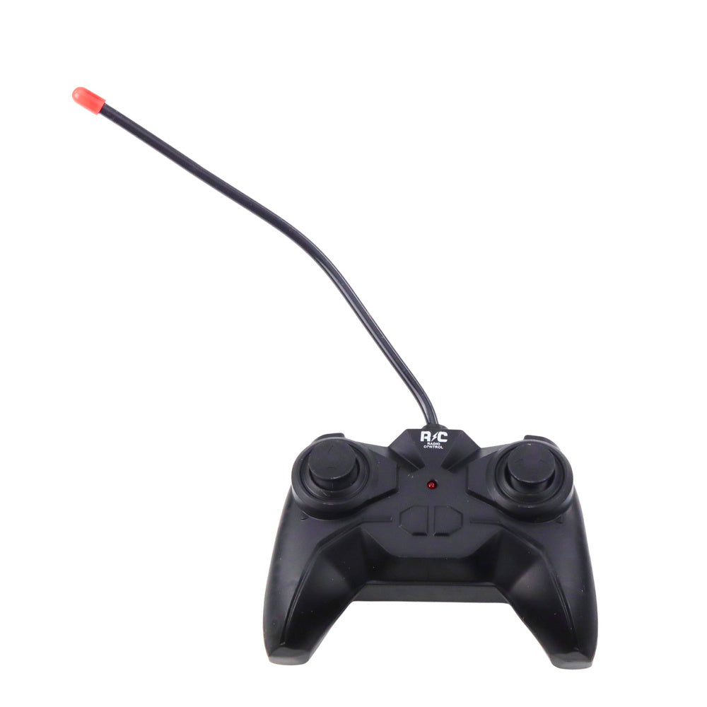 Nuotoliniu būdu valdomas lenktyninis automobilis su šviečiančiu kėbulu, žalias