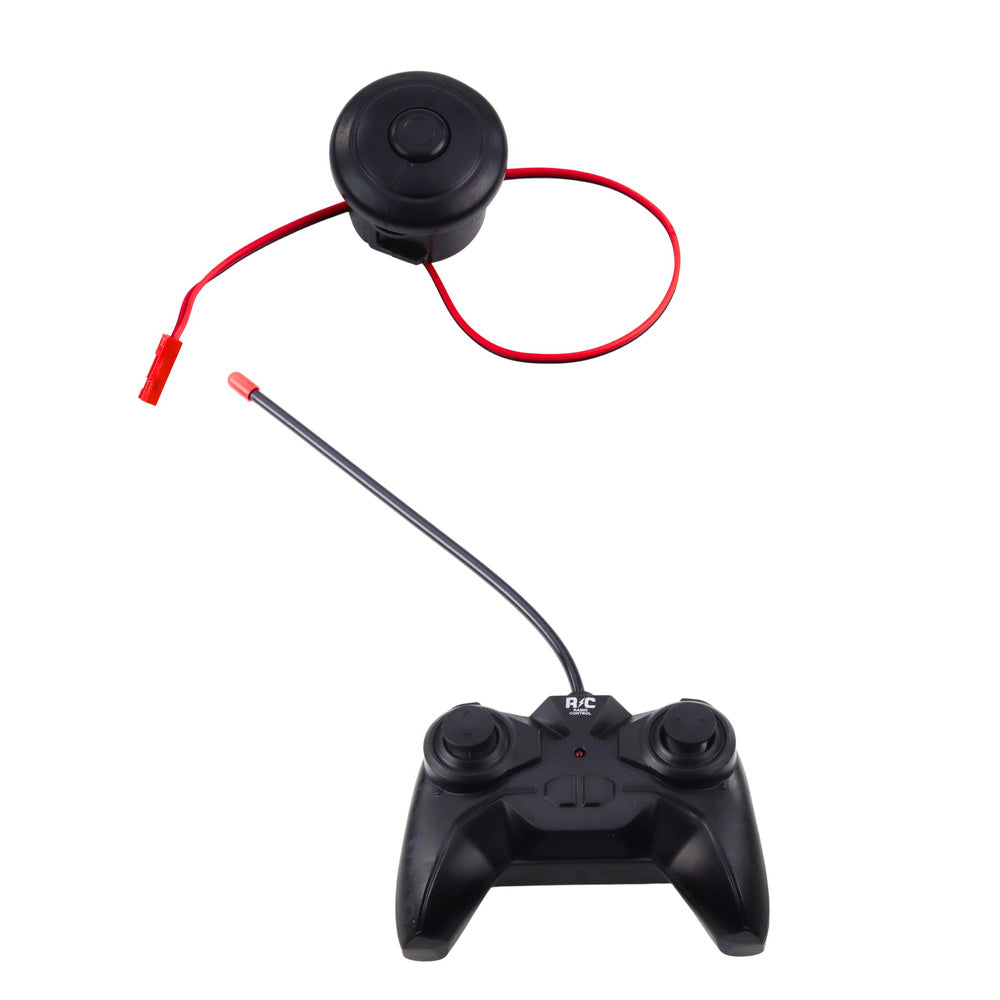 Nuotoliniu būdu valdomas sportinis automobilis su žibintais ir dūmų efektu 1:22, mėlynai geltonas