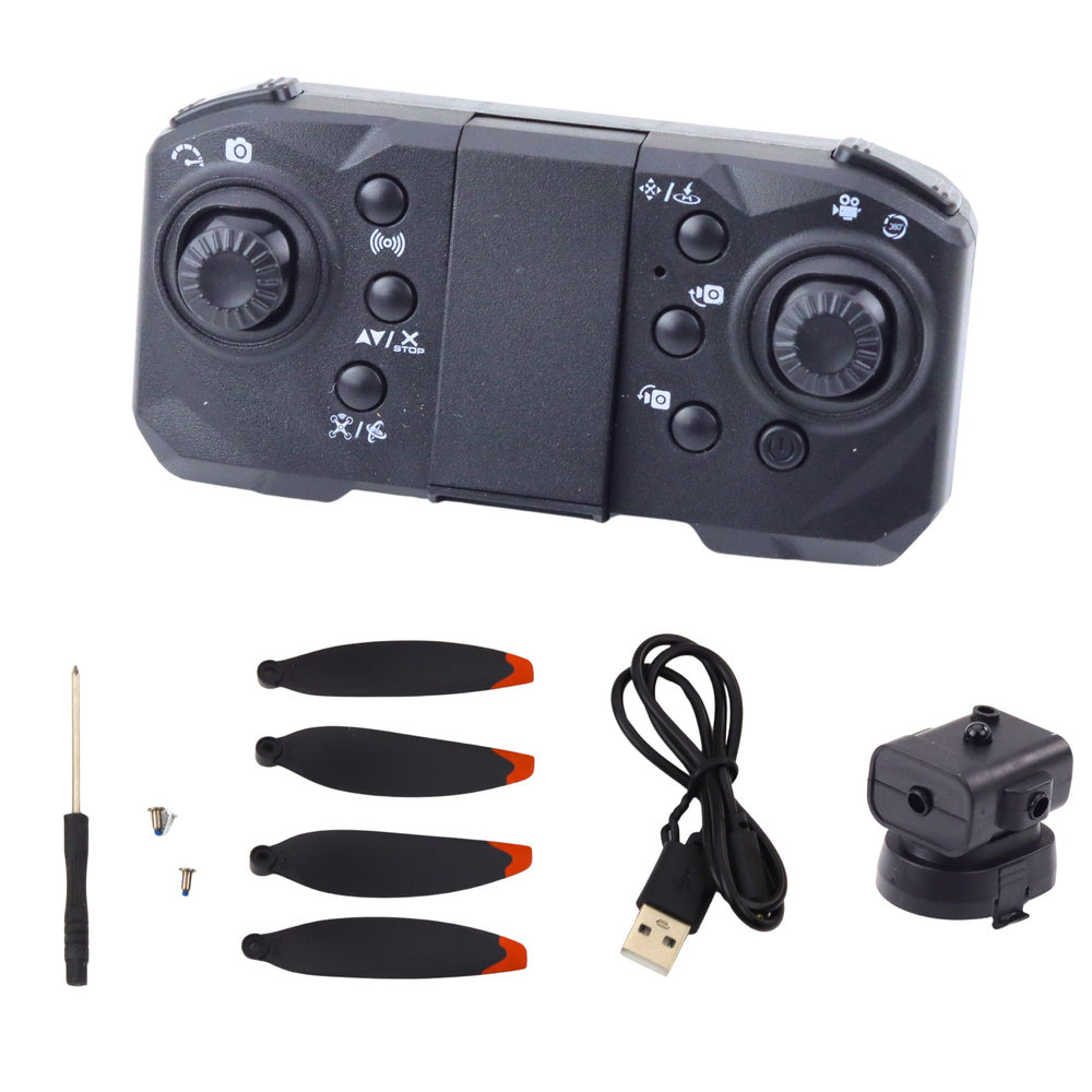 Nuotoliniu būdu valdomas D6 PRO dronas su kamera, pilkas