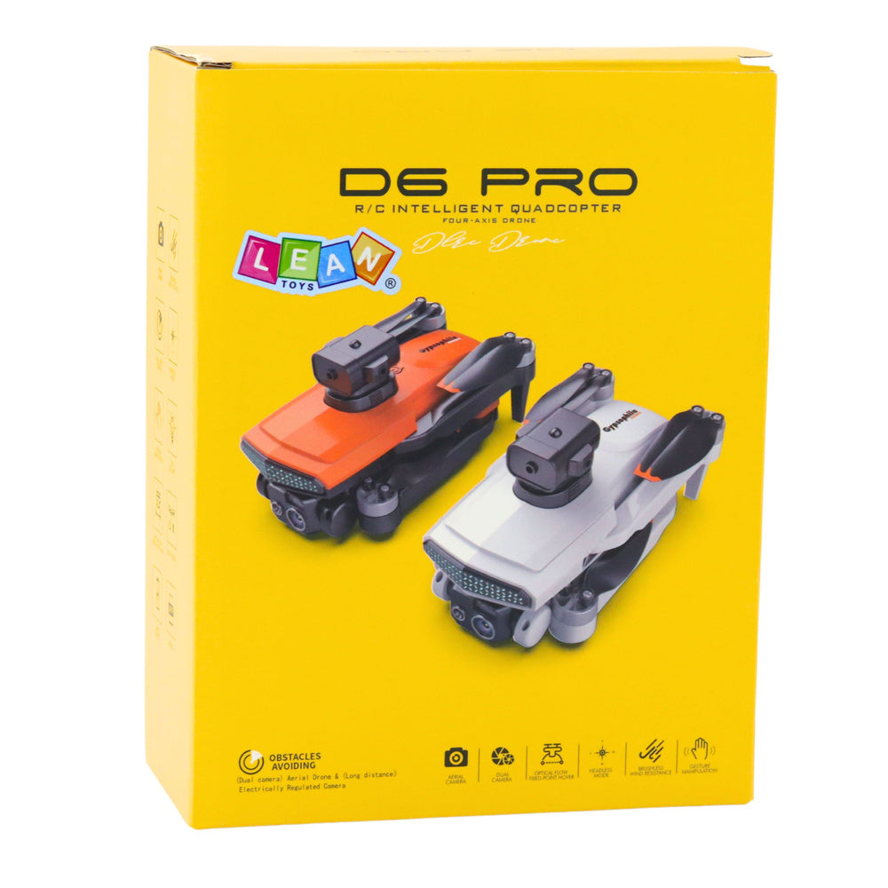 Nuotoliniu būdu valdomas D6 PRO dronas su kamera, pilkas