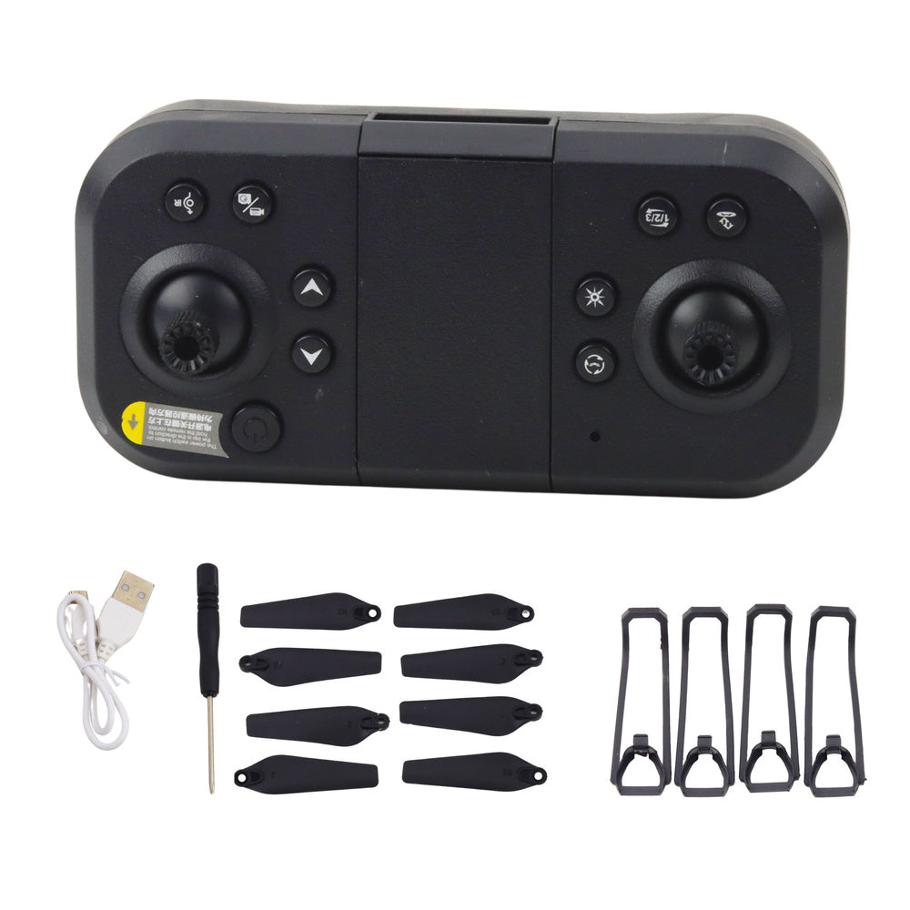 Nuotoliniu būdu valdomas LU50 dronas su dvejopa HD kamera, juodas