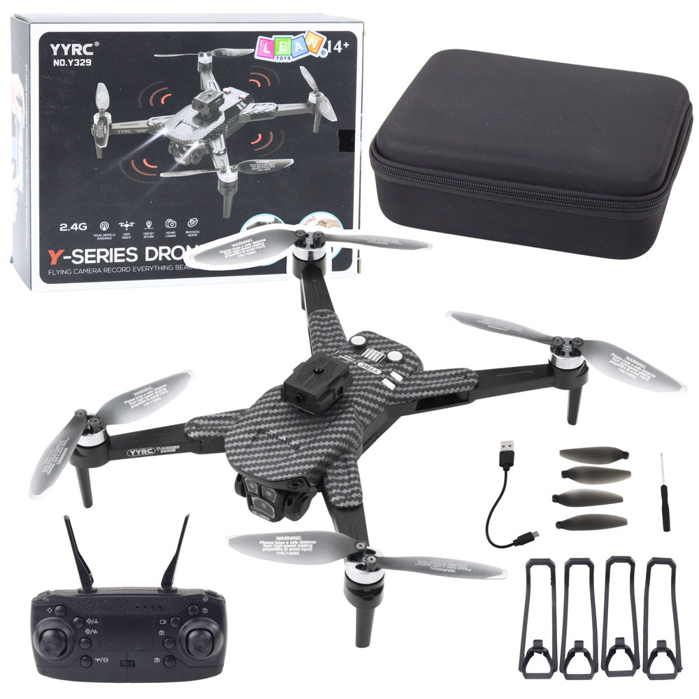 Nuotoliniu būdu valdomas Y329 dronas HD WIFI kamera, juodas