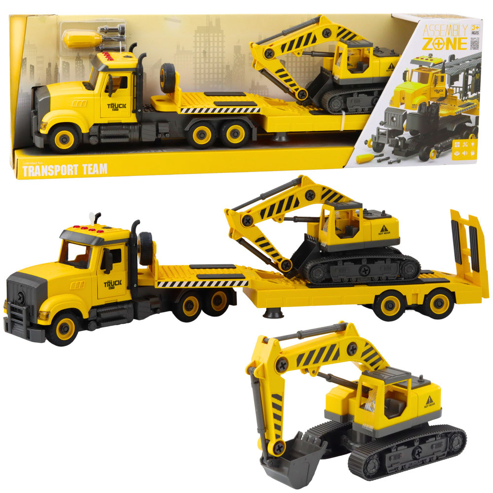 Vilkiko ir vikšrinio ekskavatoriaus rinkinys su garso ir šviesos efektais