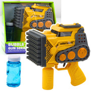 Muilo burbulų pistoletas „Buldozeris“, geltonas