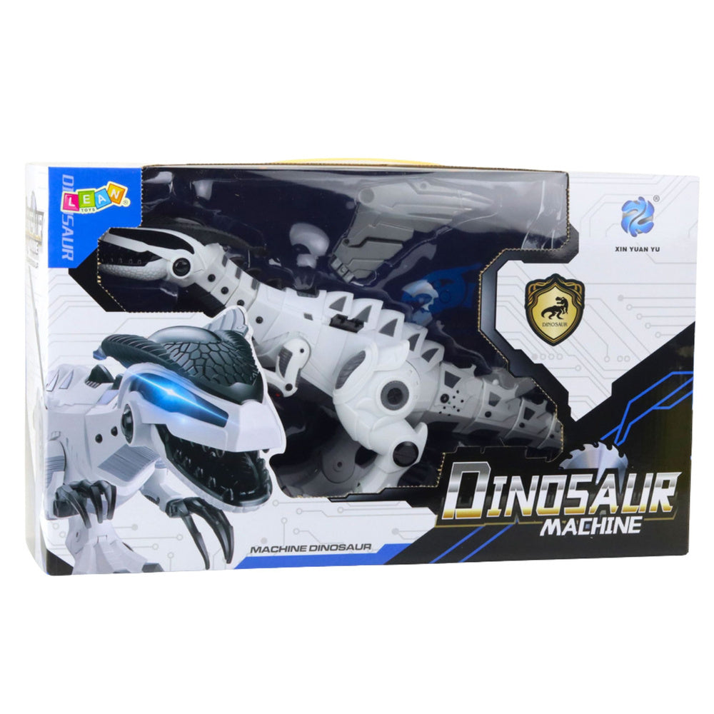 Interaktyvus robotas dinozauras su šviesomis ir garsu, juodas