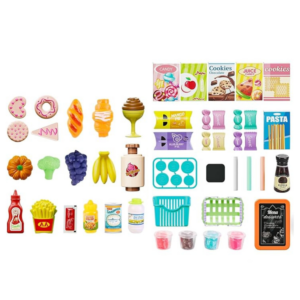 Interaktyvi virtuvė vaikams su priedais, garų, šviesos ir garso funkcijomis 71 el.