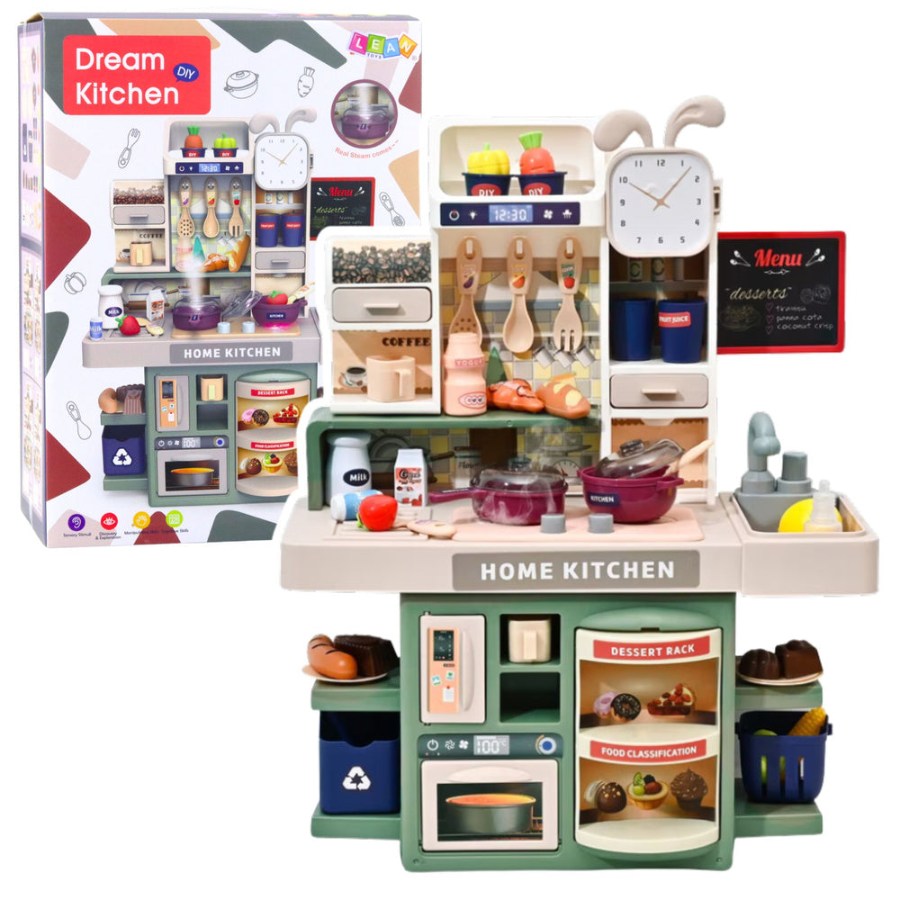 Vaikiška interaktyvi virtuvėlė su priedais “Gream kitchen” 33 vnt.