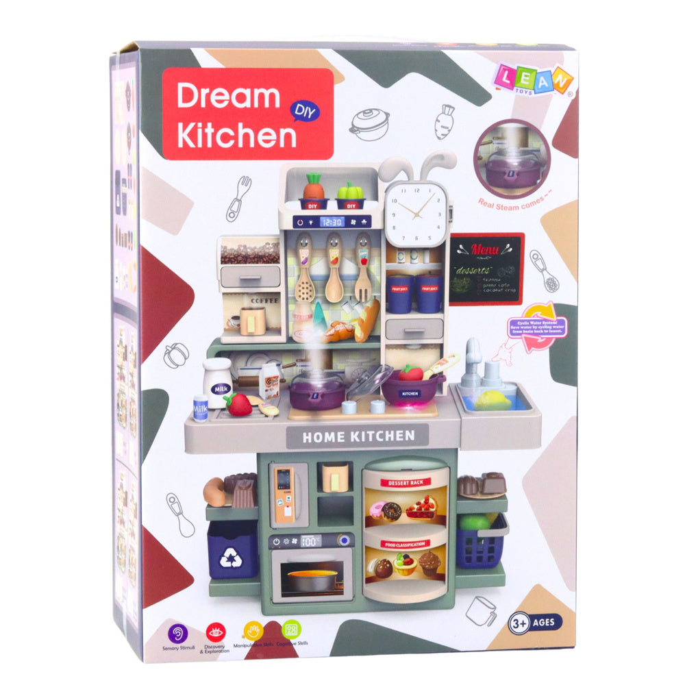Vaikiška interaktyvi virtuvėlė su priedais “Gream kitchen” 33 vnt.