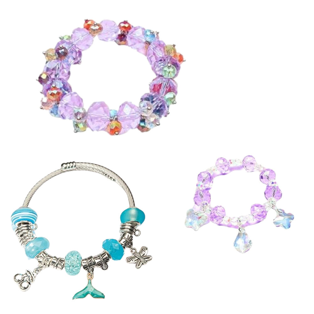 Grožio ir papuošalų kūrimo rinkinys vaikams su undinėlės uodega 48 el.