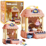 Interaktyvus žaislų gaudymo automatas vaikams su žetonais, rožinis