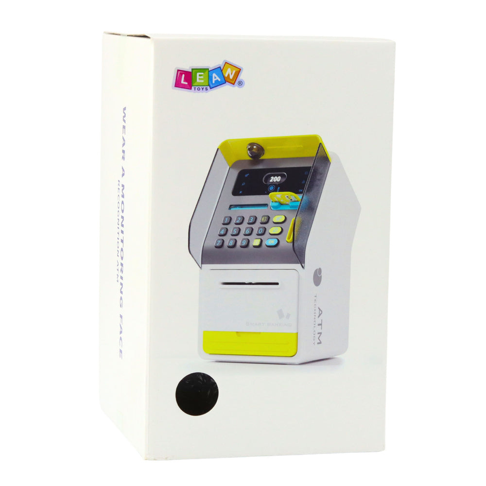 Interaktyvi taupyklė – seifas ATM su PIN kodu, geltona