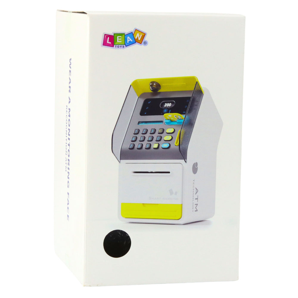 Interaktyvi taupyklė – seifas ATM su PIN kodu, rožinė