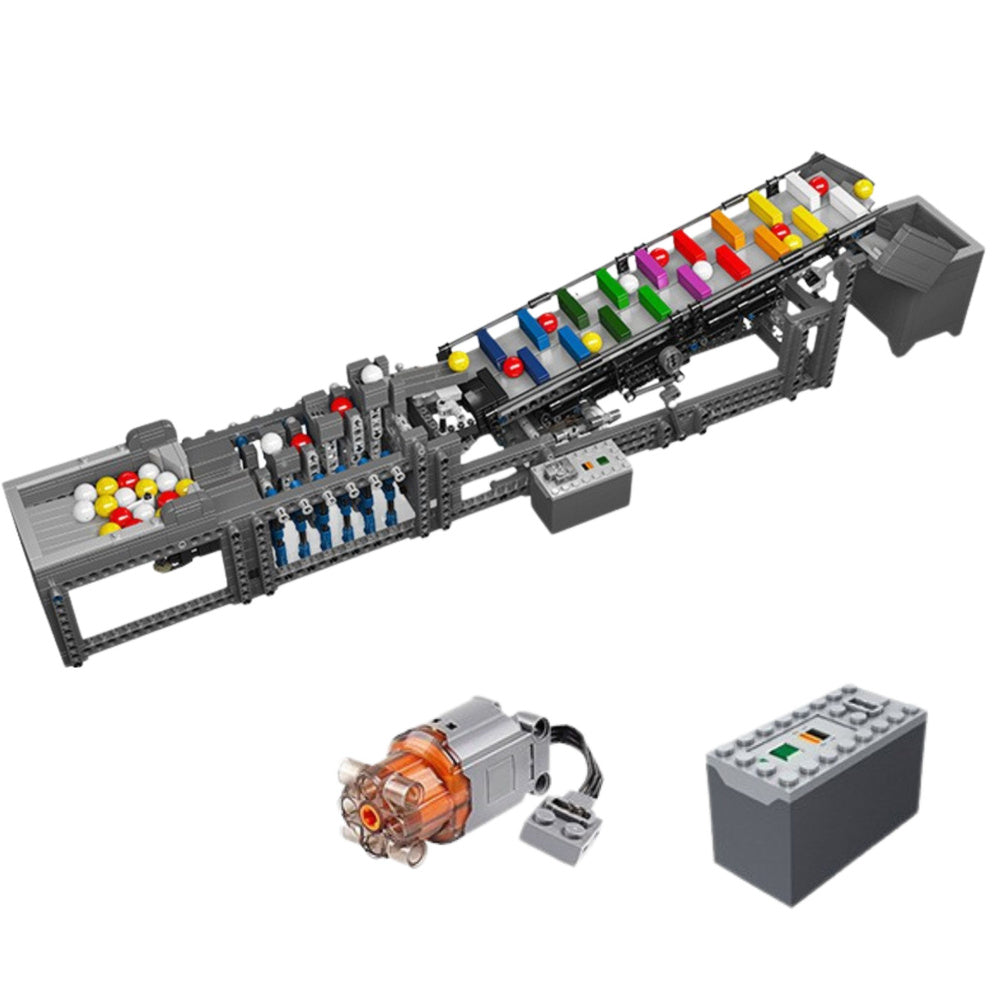 Statybinis konstruktorius vaikams „Ball Track“ su elektros varikliu, 1281 el.