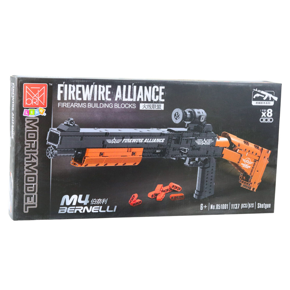 Šautuvo Bernelli M4 konstruktorius vaikams 1137 el.