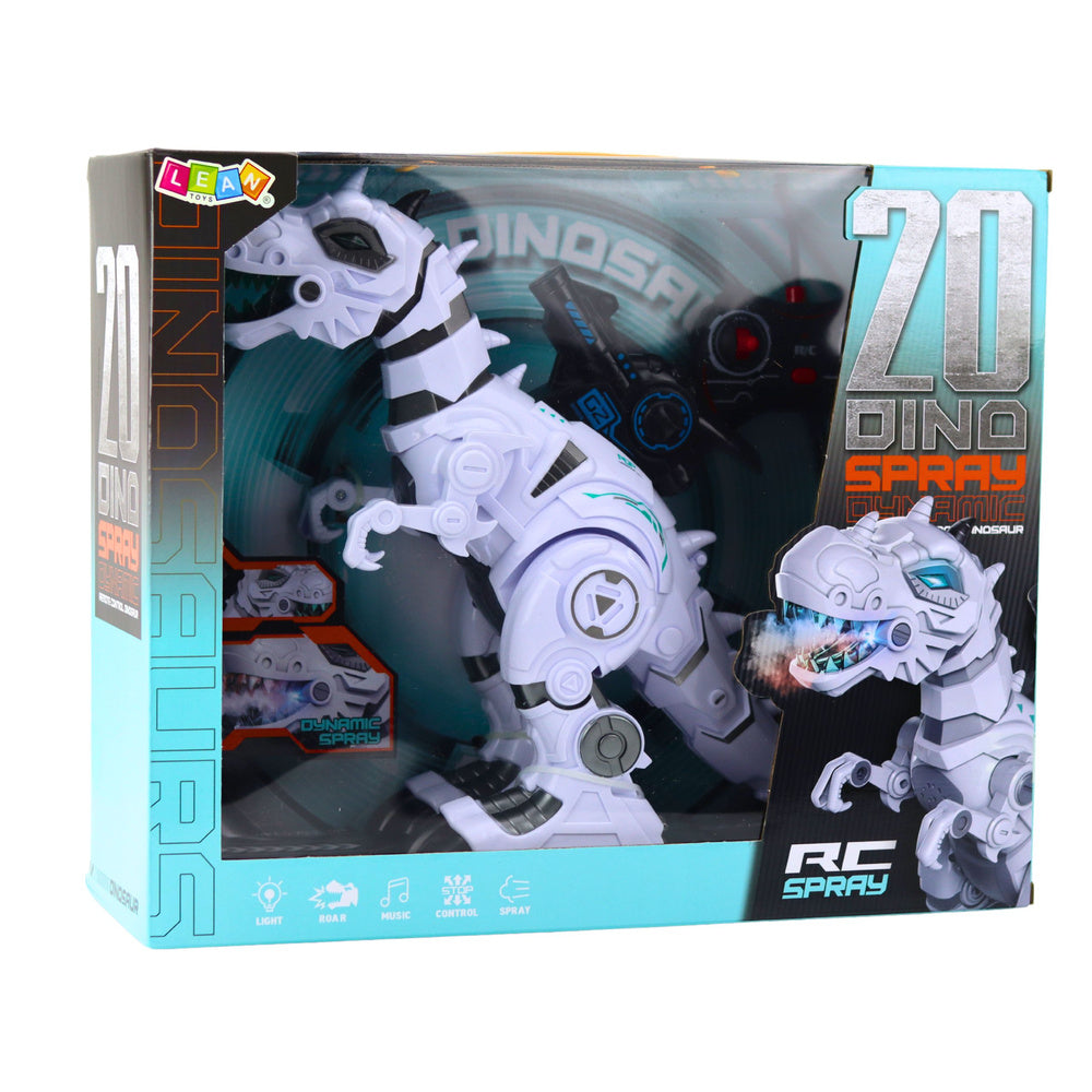 Nuotoliniu būdu valdomas dinozauras robotas su dūmų efektu