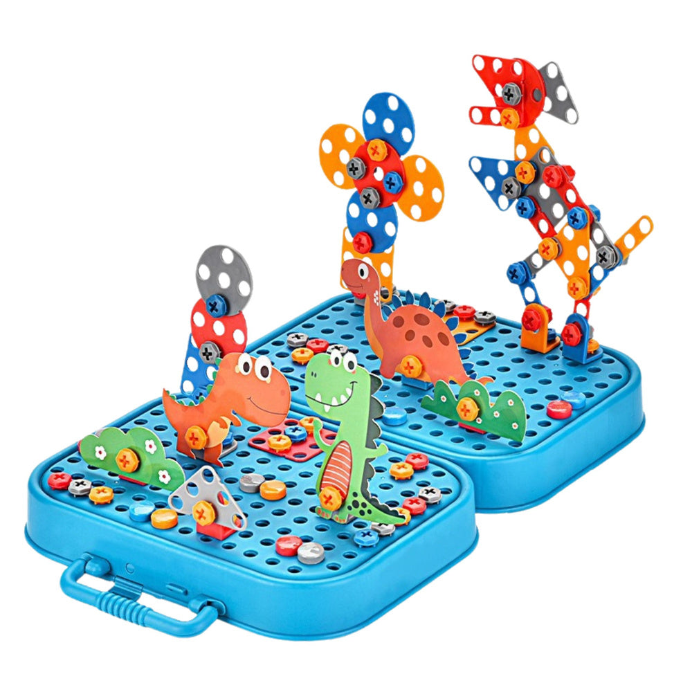 Konstruktoriaus rinkinys lagamine su elektriniu atsuktuvu 228 vnt.