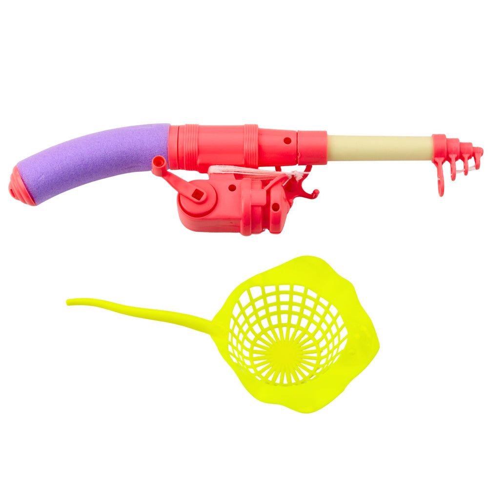 Krabo formos žvejybos stalo rinkinys vaikams, rožinis