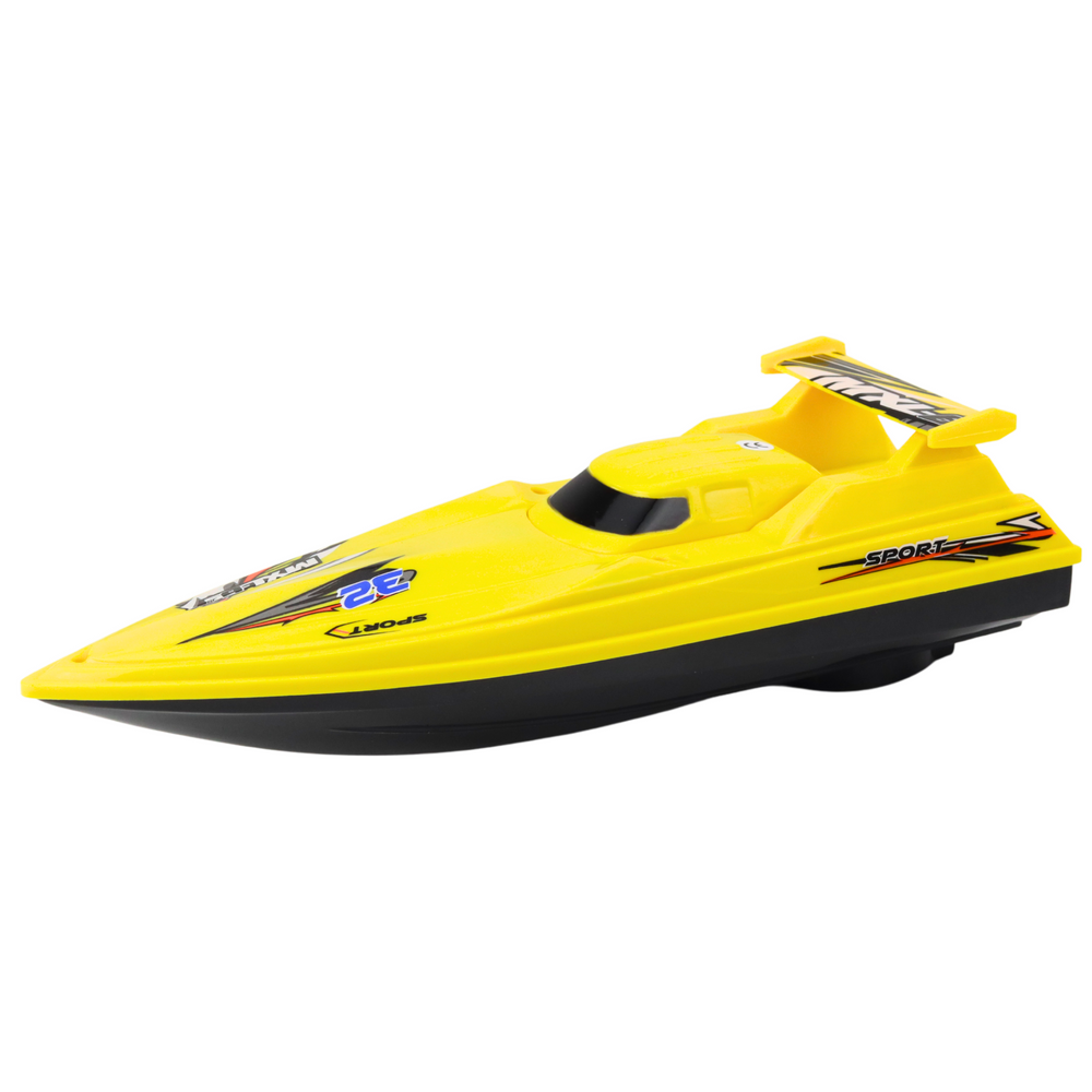 Žaislinė plūduriuojanti motorinė valtis, geltona