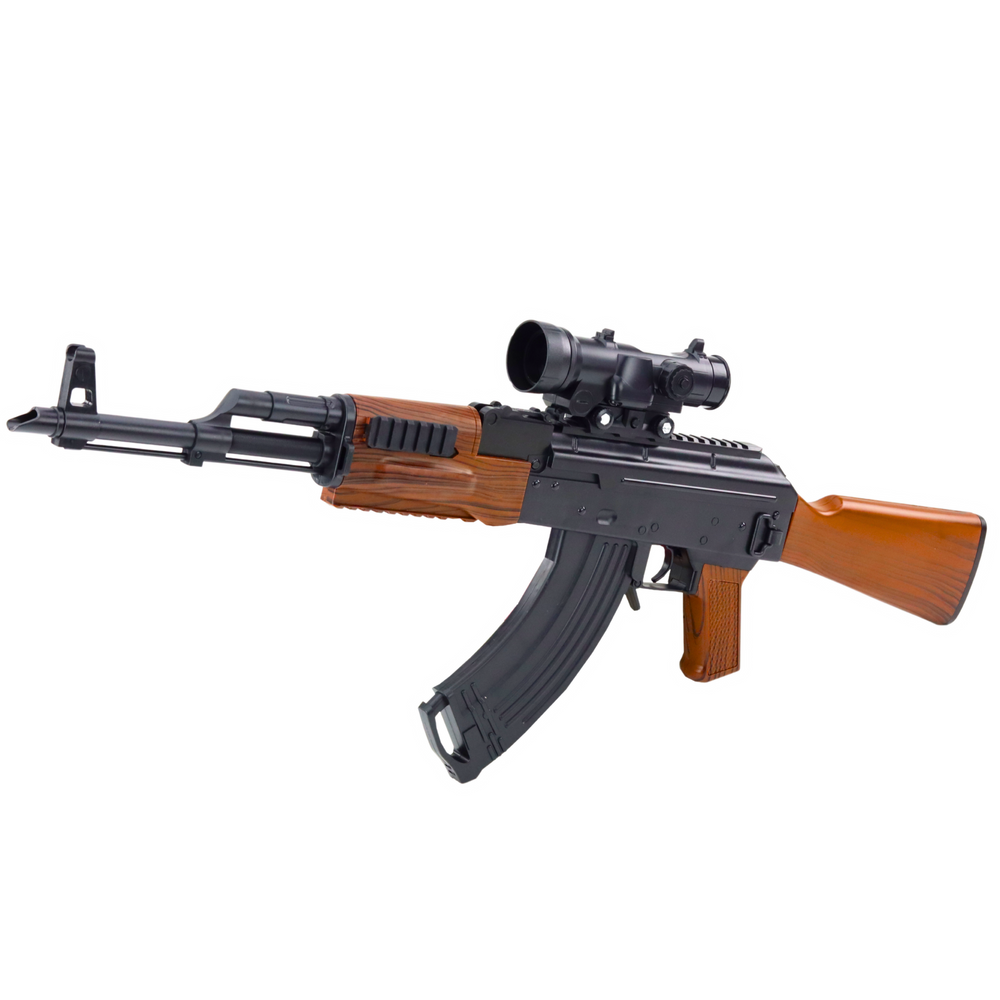 Žaislinis AK šautuvas su vandens kamuoliukais taikikliu ir priedais 96 cm