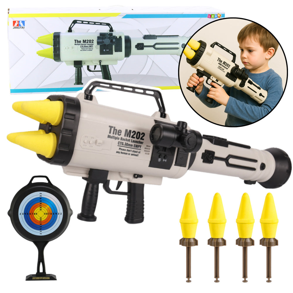 Didelis raketų paleidimo M202 ginklas vaikams su taikiniu 68 cm