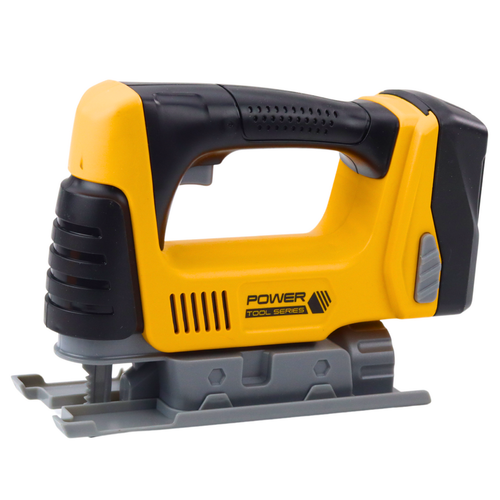 Vaikiškas siaurapjūklis su šviesos efektais, geltonas