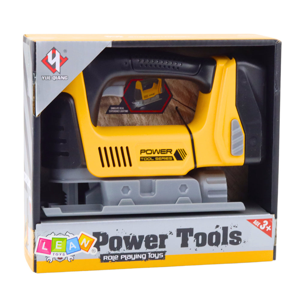 Vaikiškas siaurapjūklis su šviesos efektais, geltonas