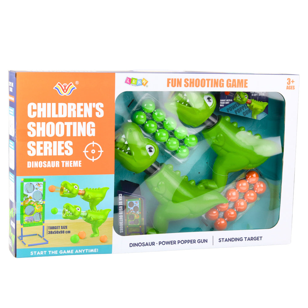 Šaudymo rinkinys su taikiniu ir dinozaurų motyvais