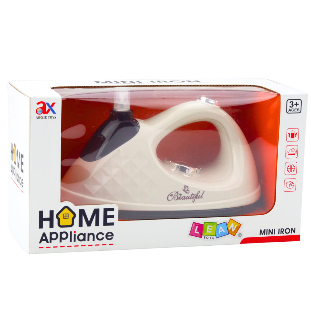 Žaislinis lygintuvas su garsu, šviesa ir purkštuvu