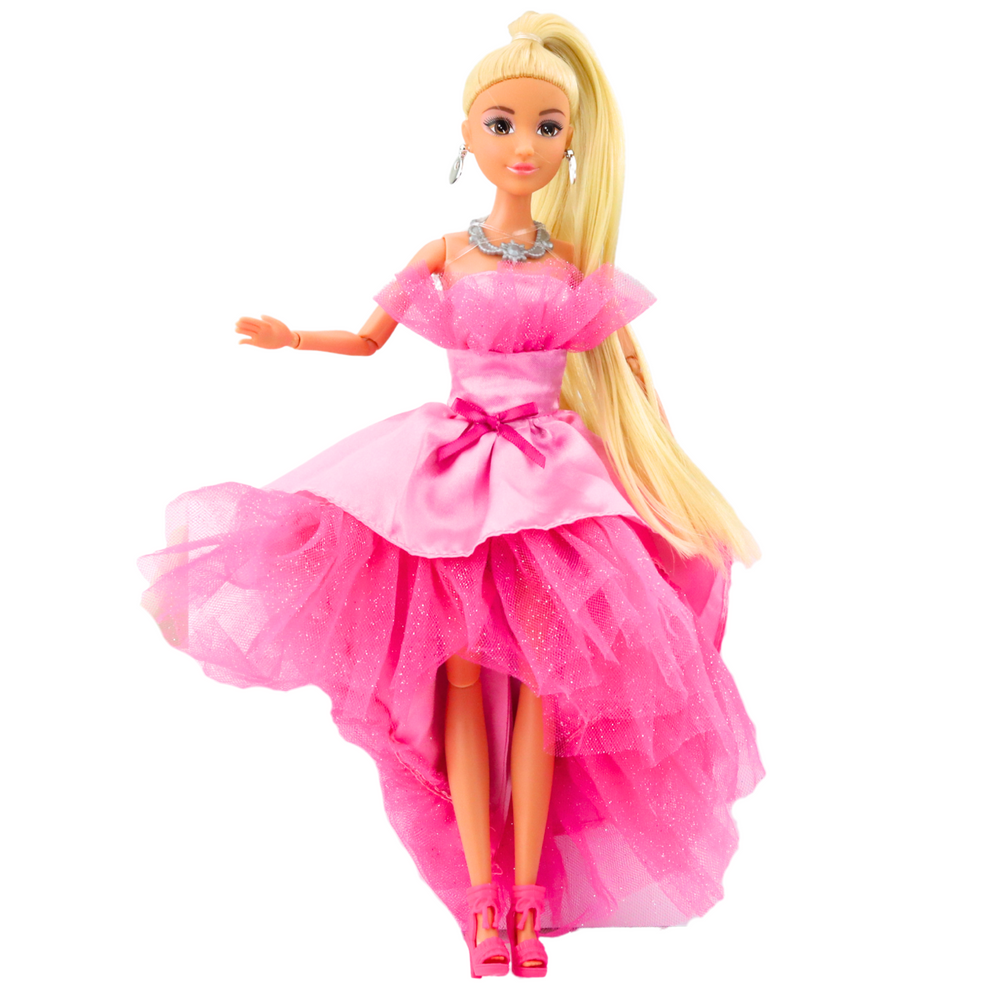 Lėlė Anlily su blizgančia suknele ir šviesiais plaukais